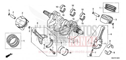 CRANKSHAFT/PISTON VFR1200XF de 2015