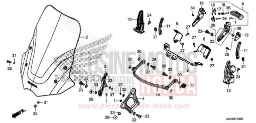 WINDSCREEN VFR1200XG de 2016