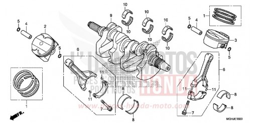 CRANKSHAFT/PISTON VFR1200XJ de 2018