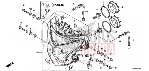 HEADLIGHT VFR1200XLF de 2015