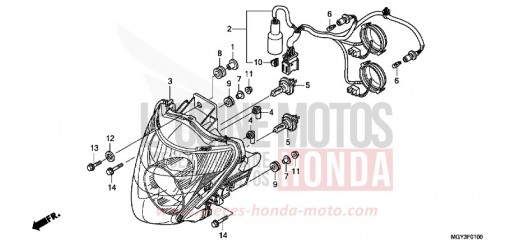 HEADLIGHT VFR800XD de 2013