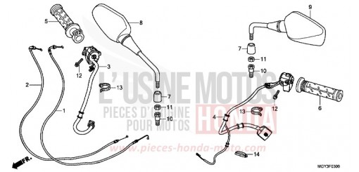 SWITCH/CABLE VFR800XD de 2013