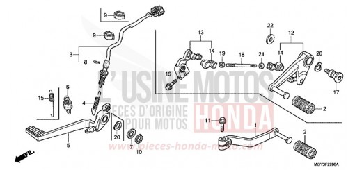 PEDAL VFR800XD de 2013