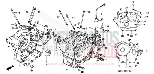CRANKCASE XRV650J de 1988