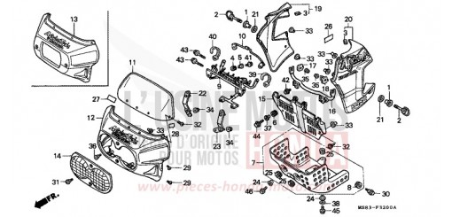 COWL XRV650J de 1988