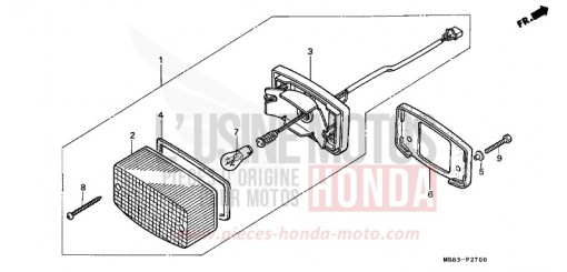 TAILLIGHT XRV650J de 1988