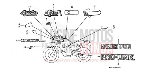 STRIPE/MARK XRV650J de 1988
