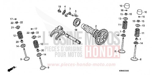 CAMSHAFT/VALVE CRF250R8 de 2008
