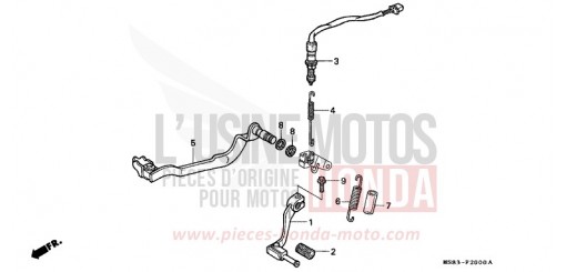 PEDAL XRV650K de 1989