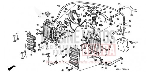 RADIATOR XRV650K de 1989