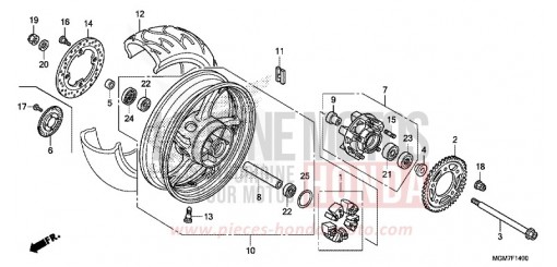 HINTERRAD CB600FAD de 2013