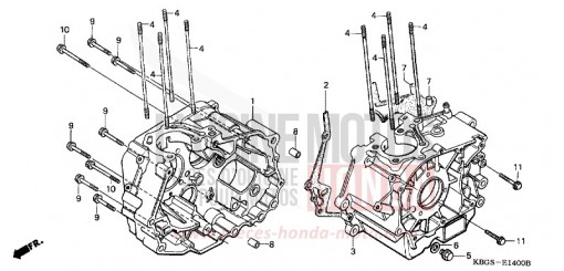 CRANKCASE CB250X de 1999