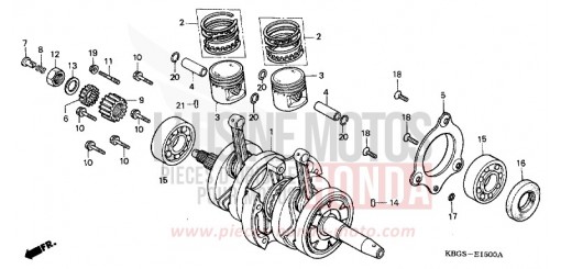 CRANKSHAFT/PISTON CB250X de 1999