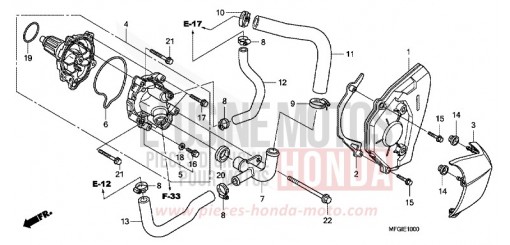 WASSERPUMPE CB600FC de 2012