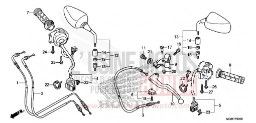 HEBELGRIFF/SCHALTER/KABEL CB600FD de 2013
