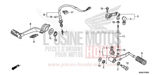 PEDAL CB600FD de 2013