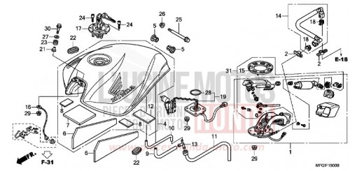 KRAFTSTOFFTANK CB600FC de 2012