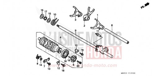 SCHALTTROMMEL CB600F1 de 2001
