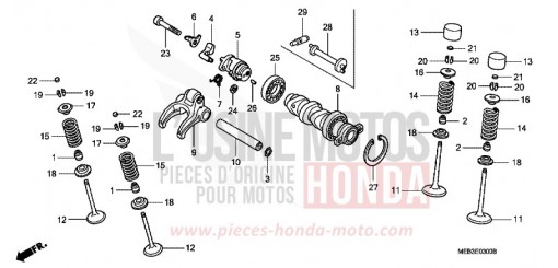 CAMSHAFT/VALVE CRF450R4 de 2004