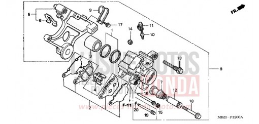 HINTERRAD-BREMSSATTEL CB600F4 de 2004
