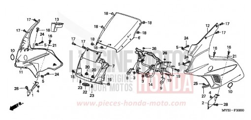 COWL CB500S2 de 2002