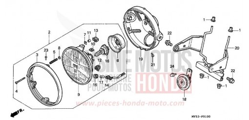 HEADLIGHT CB500R de 1994