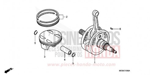 CRANKSHAFT/PISTON CRF450R5 de 2005