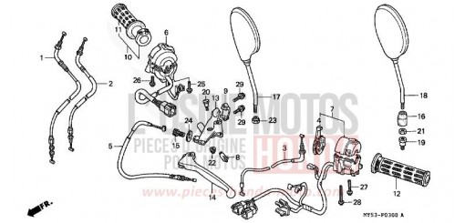 SWITCH/CABLE CB500R de 1994