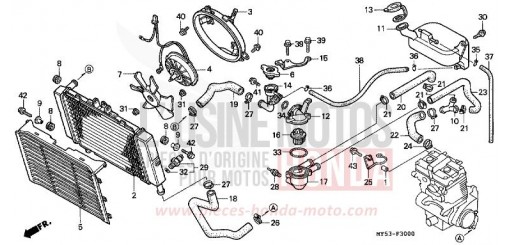RADIATOR CB500R de 1994