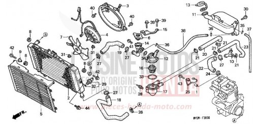 RADIATOR CB500T de 1996