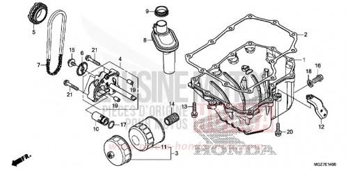 OELWANNE/OELPUMPE CB500XAD de 2013
