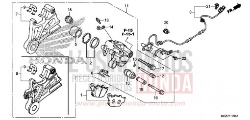 HINTERRAD-BREMSSATTEL CB500XAD de 2013