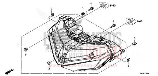 HEADLIGHT CBR1000S1K de 2019