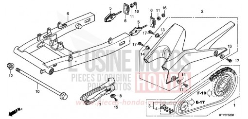SWINGARM CBR125RSC de 2012