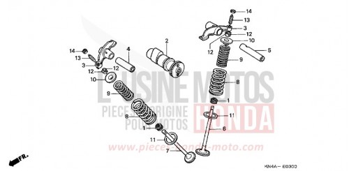 CAMSHAFT/VALVE CRF100F4 de 2004