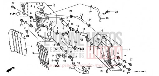 RADIATOR CRF450R9 de 2009