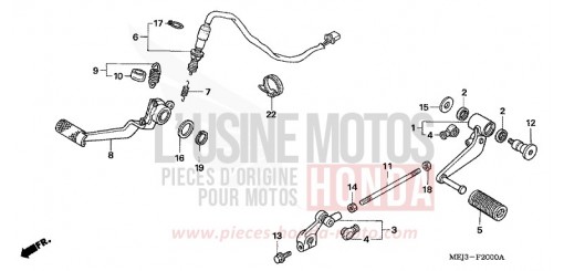 PEDAL CB1300F3 de 2003