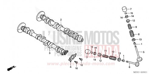 NOCKENWELLE/VENTIL CBR600RR4 de 2004