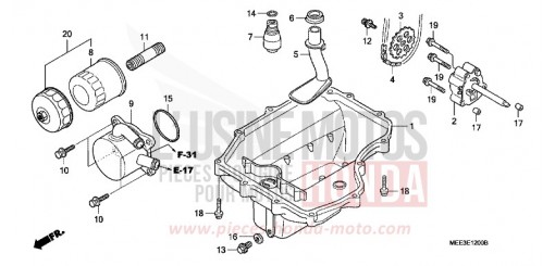 OELWANNE/OELPUMPE CBR600RR4 de 2004