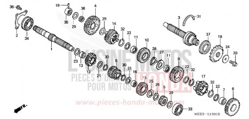 GETRIEBE CBR600RR4 de 2004