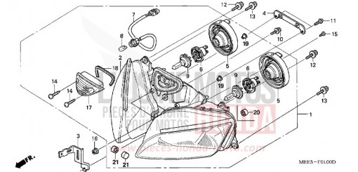 HEADLIGHT CBR600RR4 de 2004