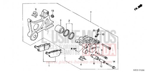 HINTERRAD-BREMSSATTEL CBR600RR4 de 2004