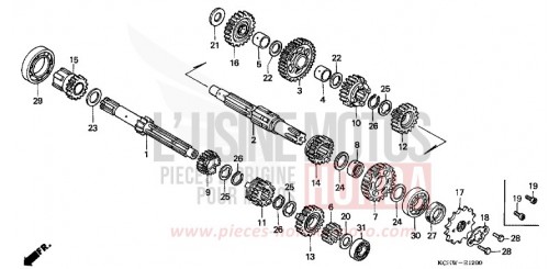 TRANSMISSION CG125W de 1998