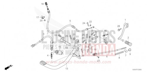 PEDALE CBF125MEFT di 2026
