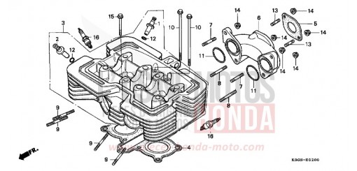 TESTATA CB250R di 1994
