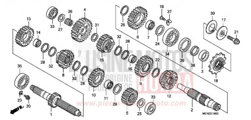 TRANSMISSION CRF450RC de 2012