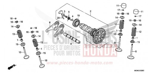 CAMSHAFT/VALVE CRF450RE de 2014