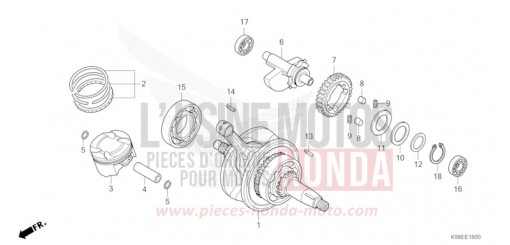 CRANKSHAFT/PISTON CBF125NAT de 2026