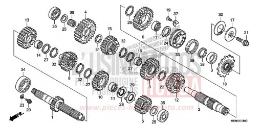 TRANSMISSION CRF450RG de 2016