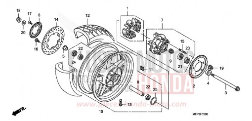 HINTERRAD CB1300SA8 de 2008